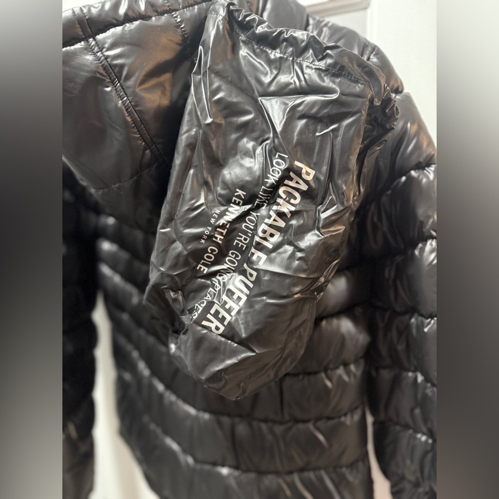 NWT Kenneth Cole Hooded Front Zip Puffer Jacket - Picture 12 of 16